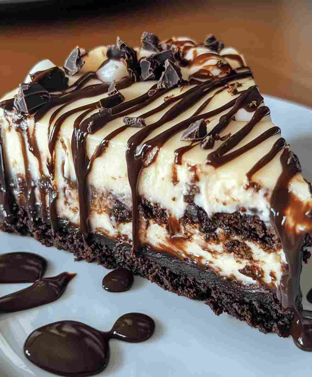 Hot Fudge Sundae Brownie Cheesecake