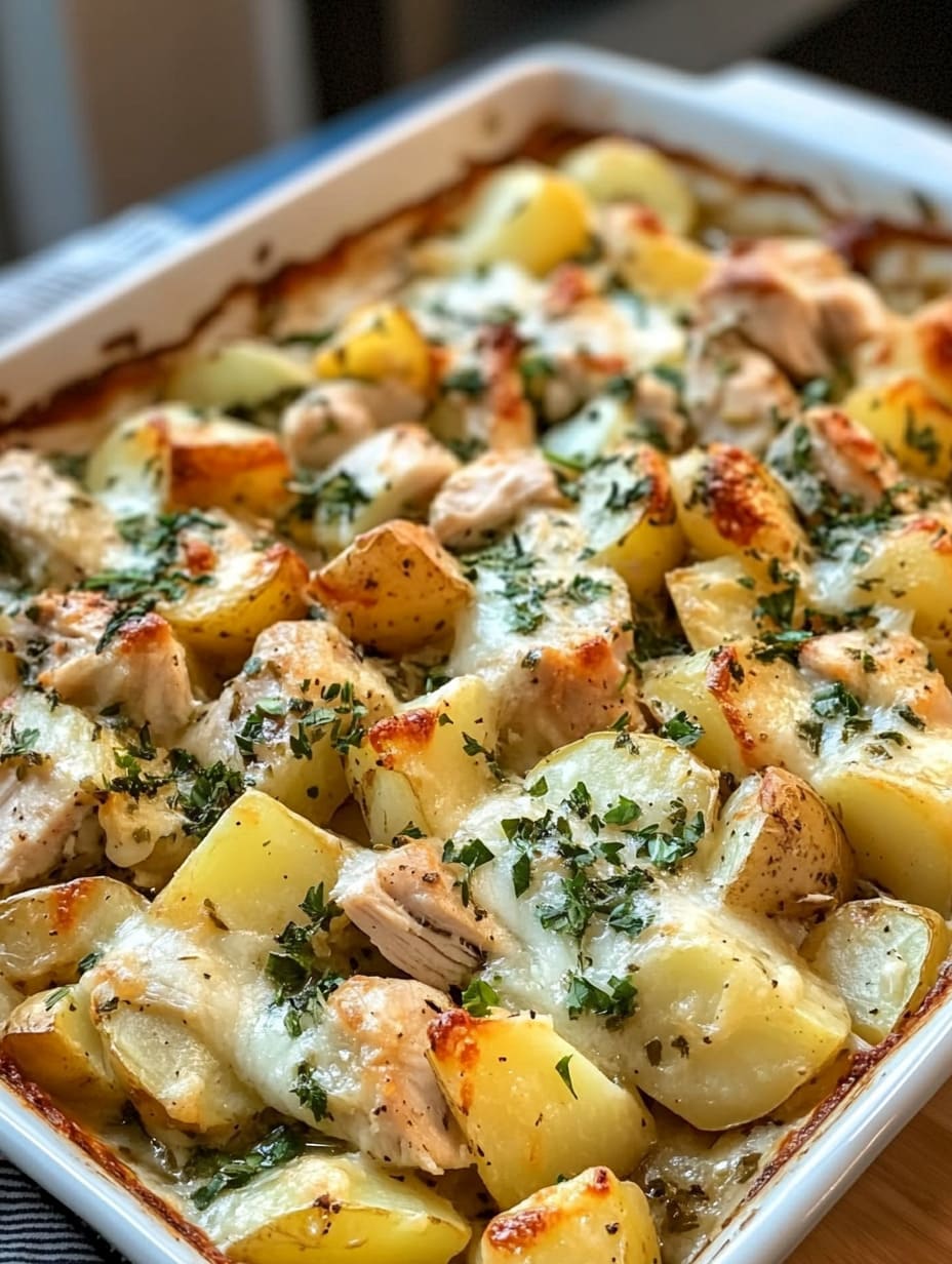 Lemon-Herb Chicken Potato Casserole