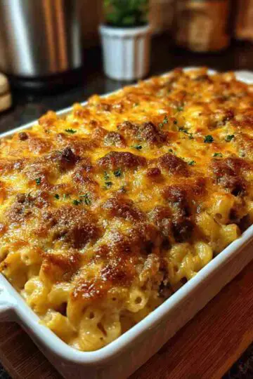 Mac and Cheese Meatloaf Casserole