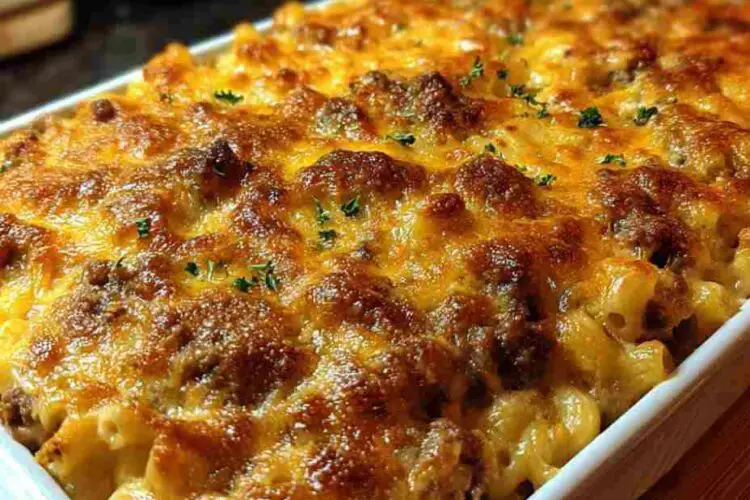 Mac and Cheese Meatloaf Casserole