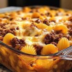 Meatloaf and Cheddar Shells Casserole