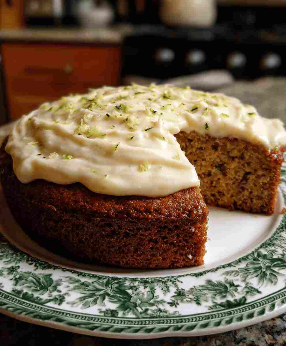 Moist Zucchini Cake with Cream Cheese Frosting