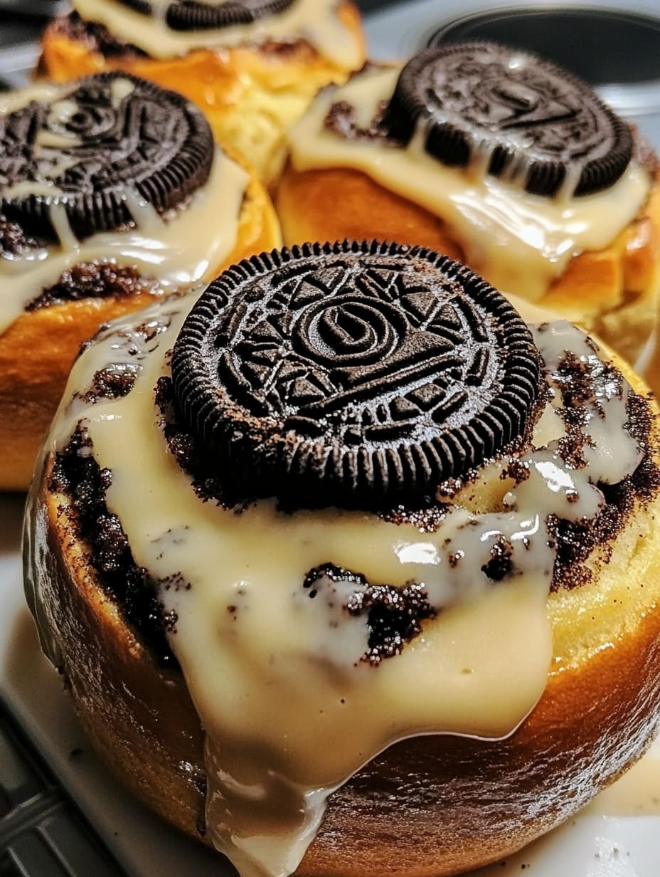 Oreo-Stuffed Cinnamon Rolls