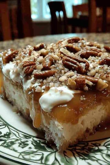Pecan Praline Poke Cake
