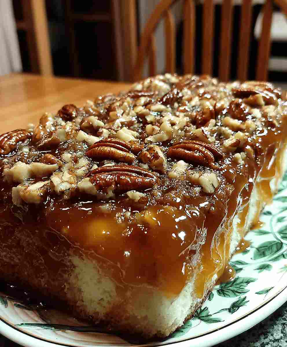 Pecan Praline Poke Cake
