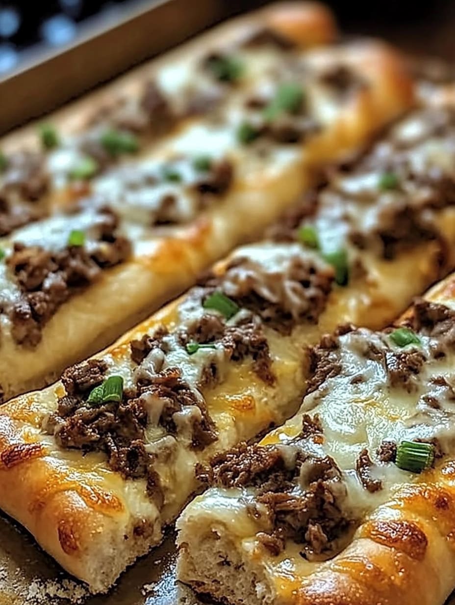 Philly Cheesesteak Stuffed Cheesy Breadsticks