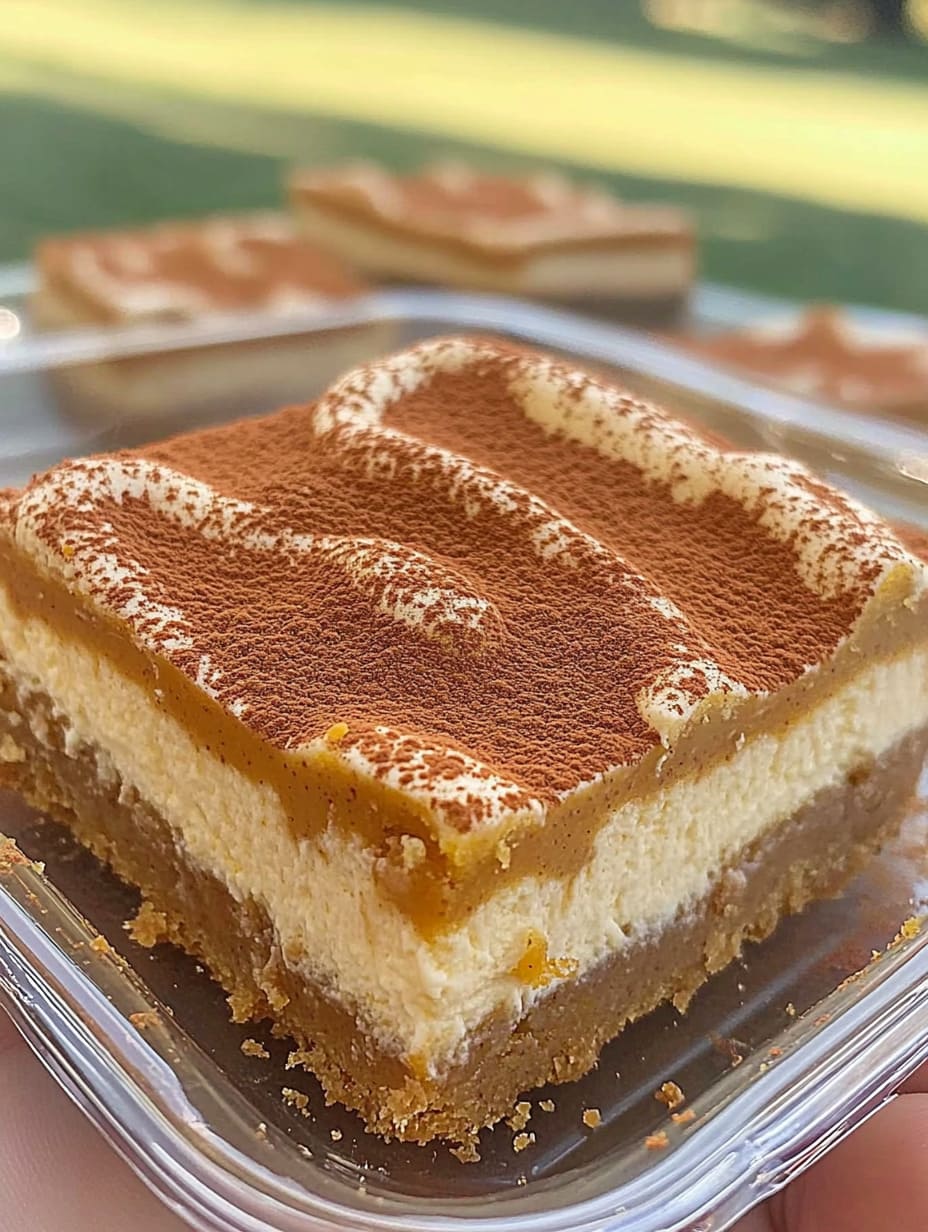 Pumpkin Churro Cheesecake Bars