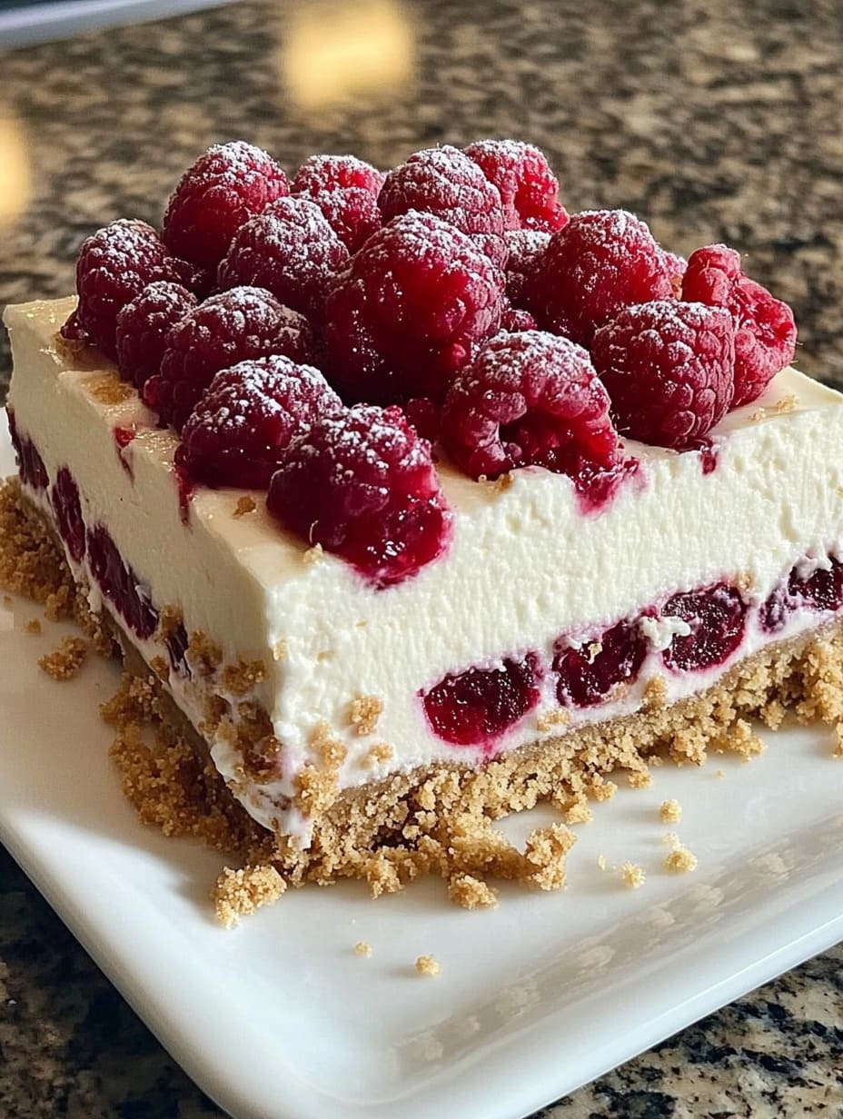 Raspberry White Chocolate Cheesecake