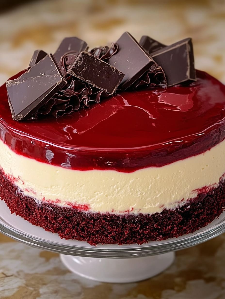 Red Velvet White Chocolate Cheesecake