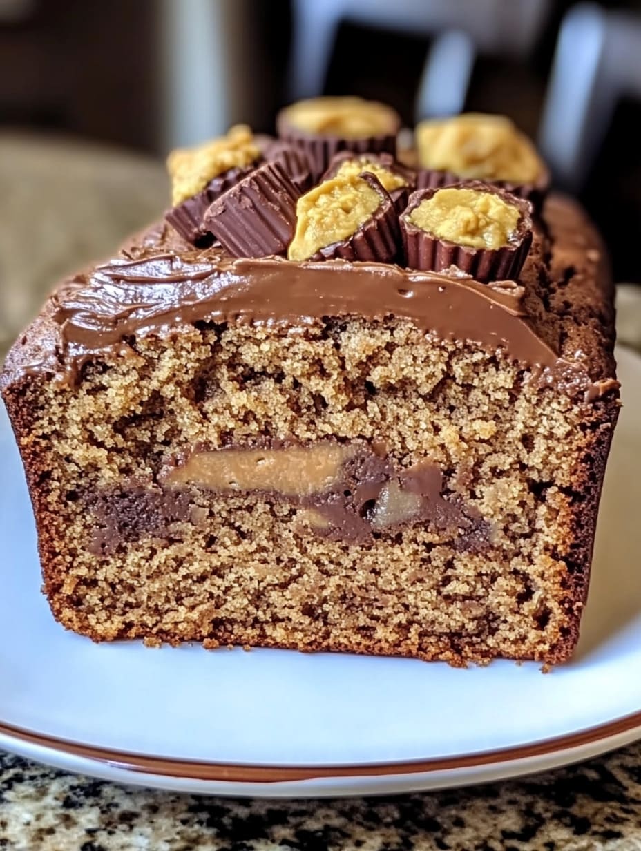 Reese’s Peanut Butter Cup Banana Bread