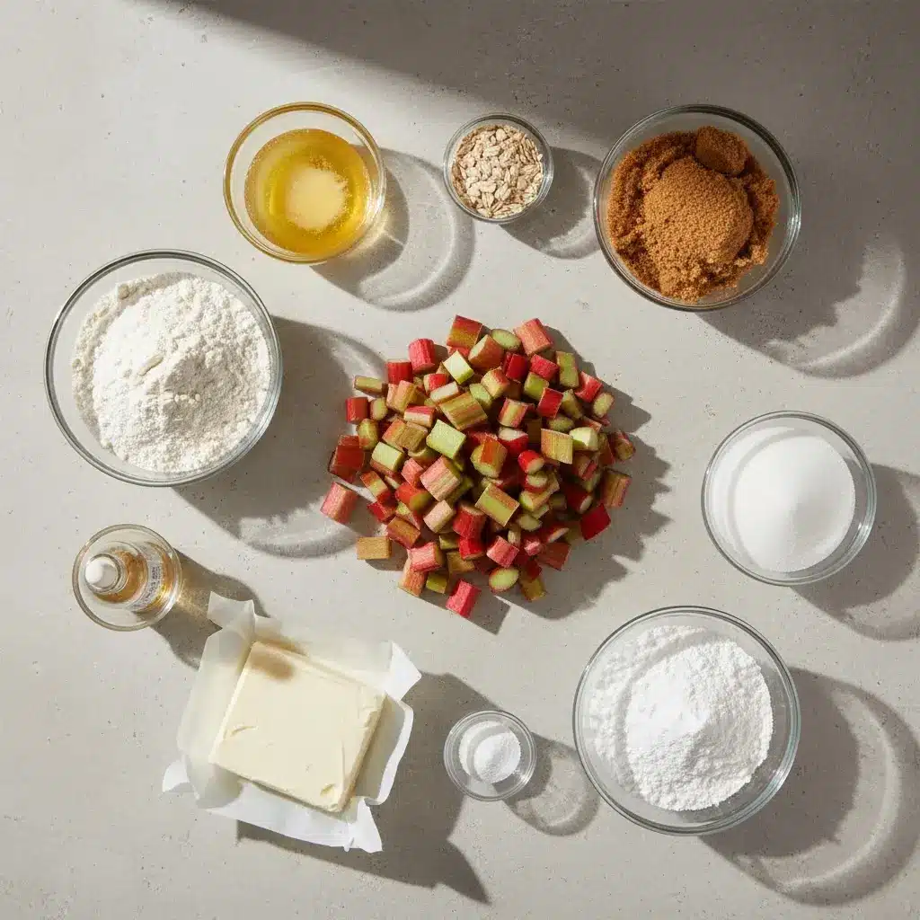 Rhubarb Icebox ingredients