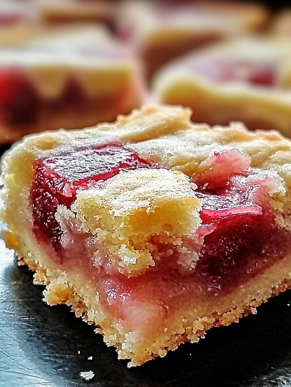 Rhubarb Shortbread Bars