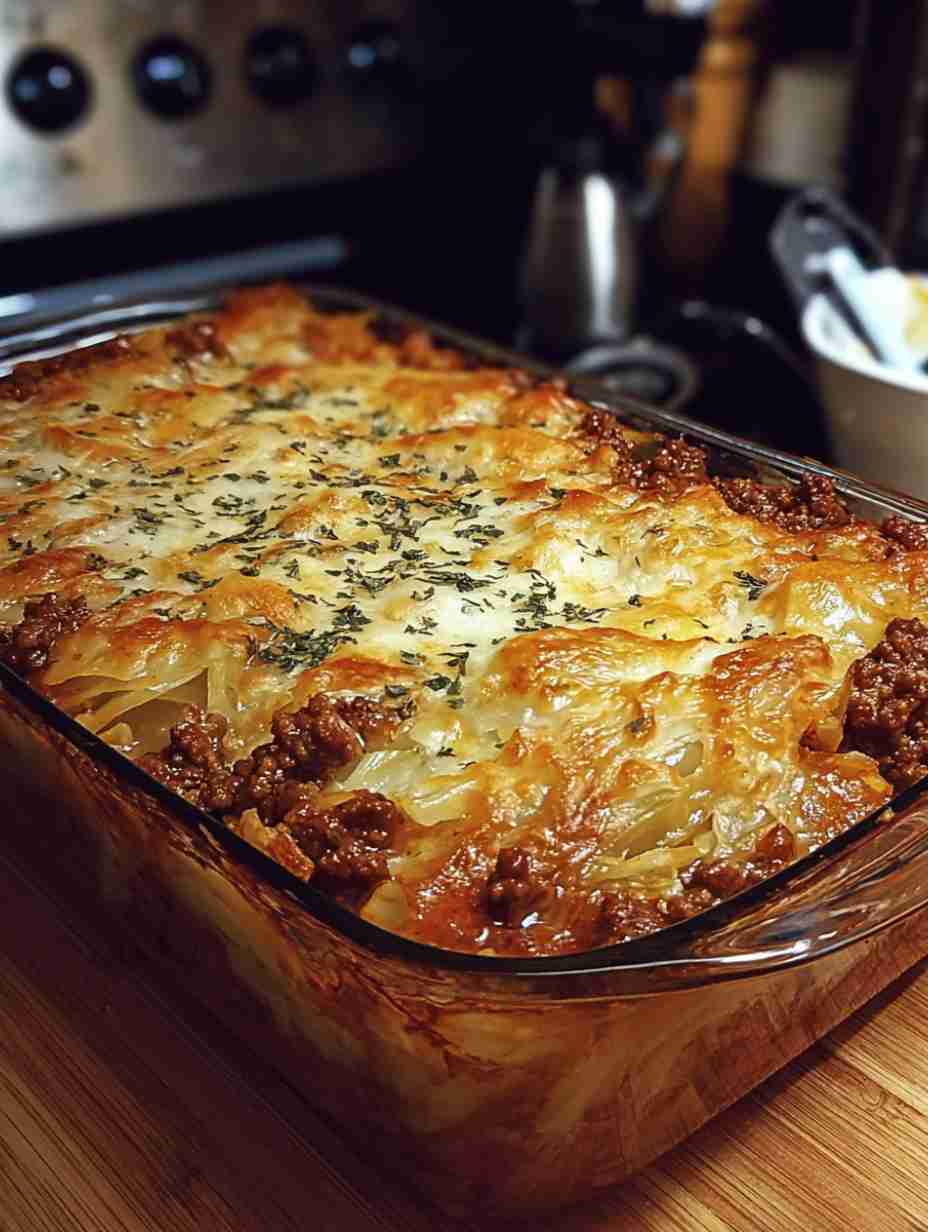 Savory Cabbage Beef Bake Easy Comfort Food Casserole