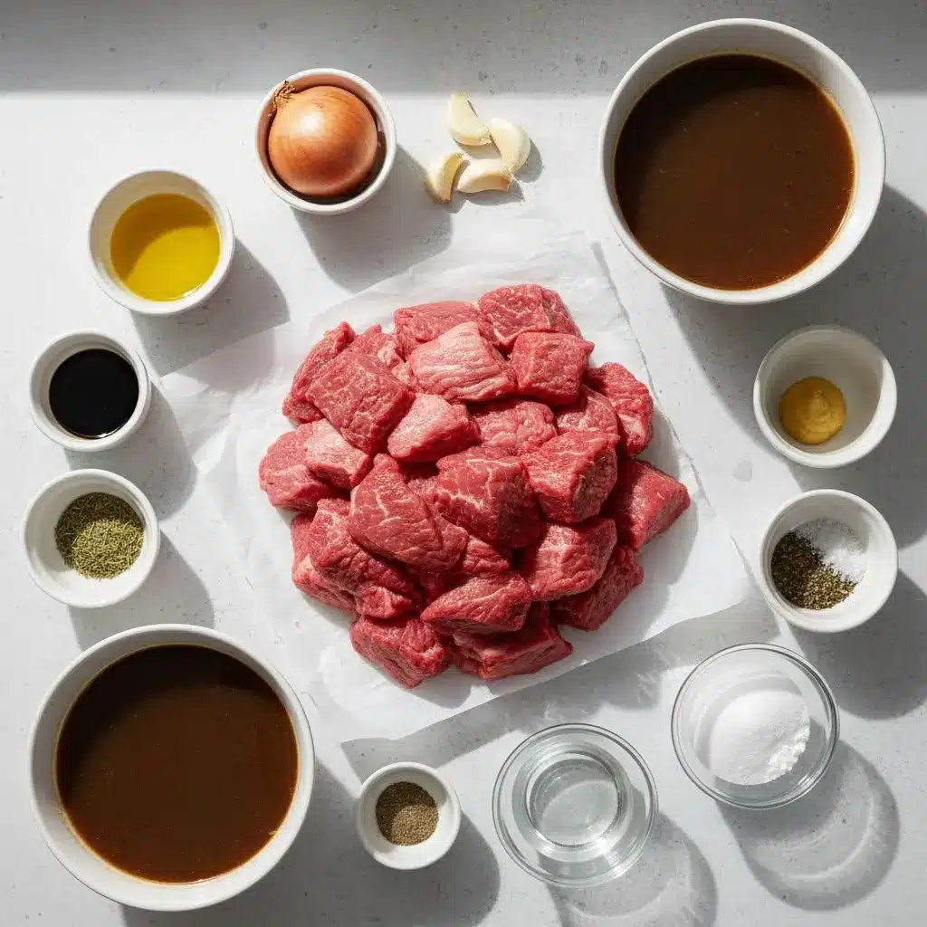 Slow Cooker Rosemary Balsamic Beef Tips ingredients