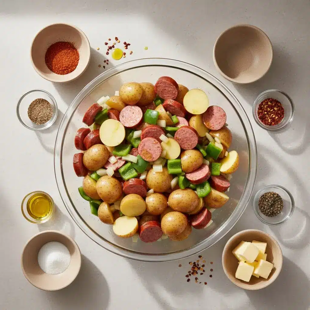 Smoked Sausage and Potato Bake ingredients