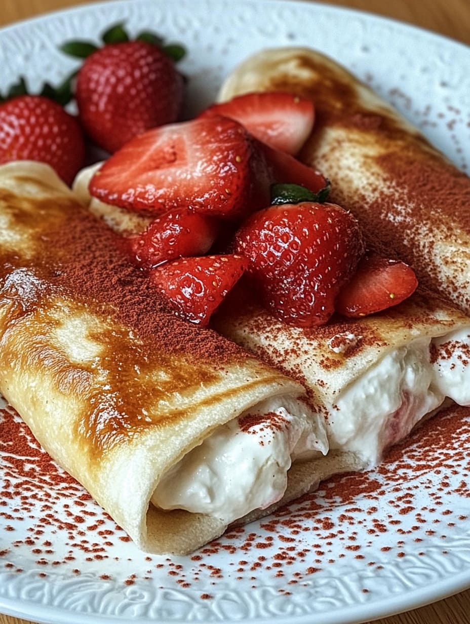 Strawberry Cheesecake Chimichangas