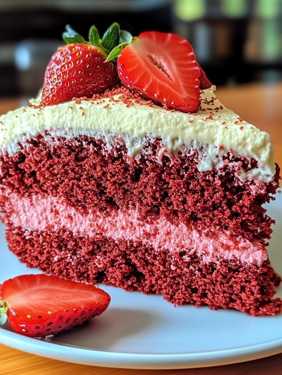 Strawberry Honeybun Red Cake