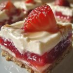 Strawberry-Rhubarb and Cream Bars