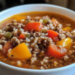 Stuffed Pepper Soup with Ground Beef