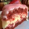 Strawberry Honeybun Cake with Strawberry Cream Icing