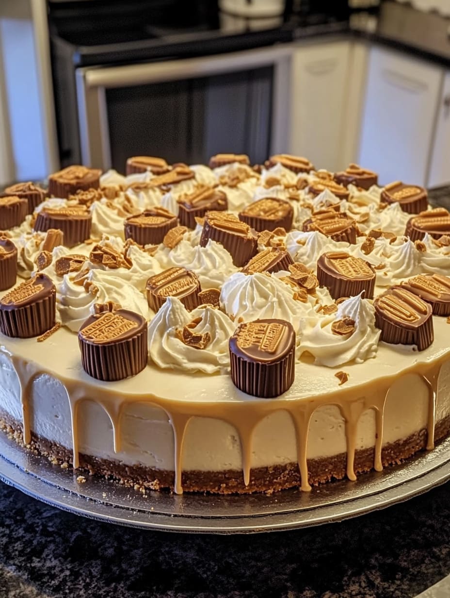 White Chocolate Reese’s Cup Cheesecake
