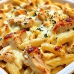 Baked Creamy Chicken Italian Pasta