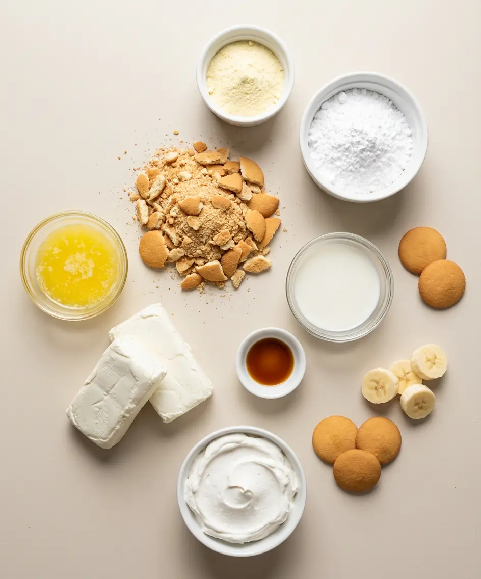 Banana Pudding Cheesecake ingredients