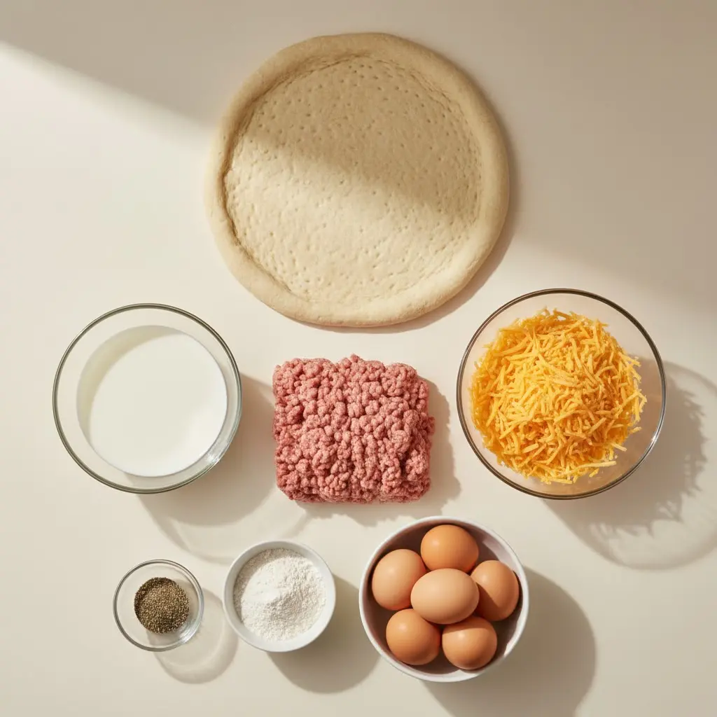 Biscuits and Sausage Gravy Breakfast Pizza ingredients