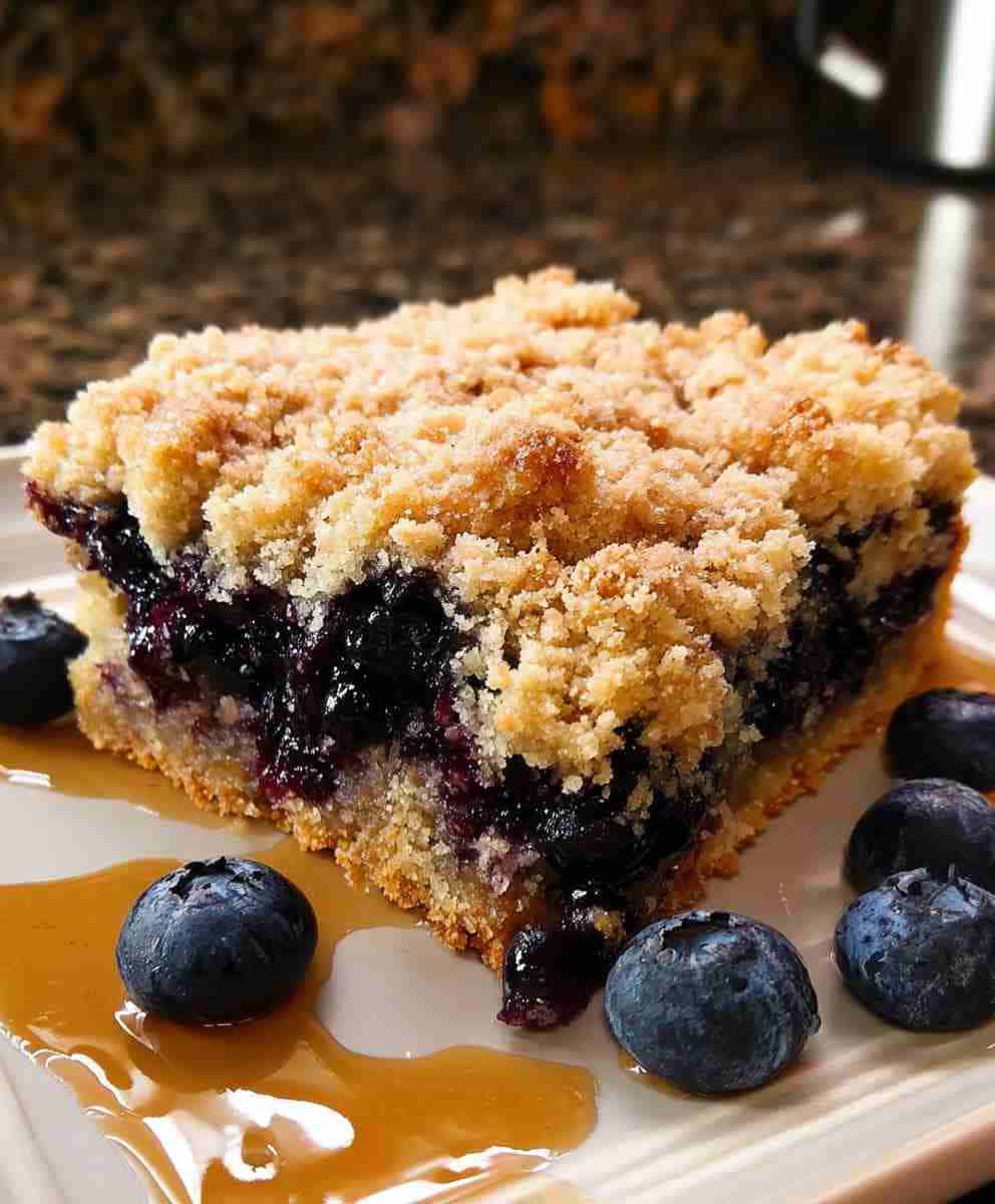 Blueberry Buckle With Brown Sugar Topping Classic Dessert