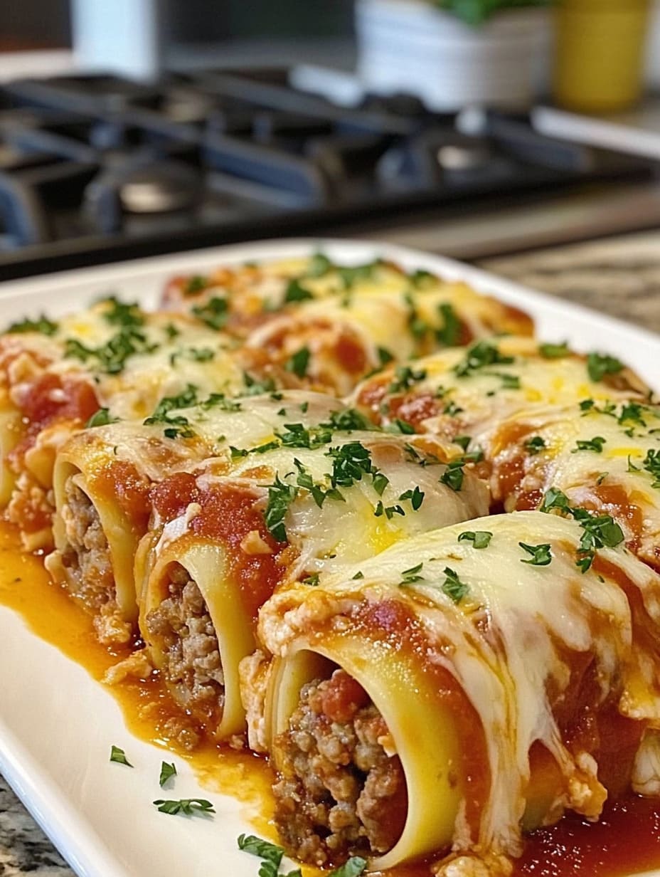 Cheese Sausage Lasagna Roll-Ups