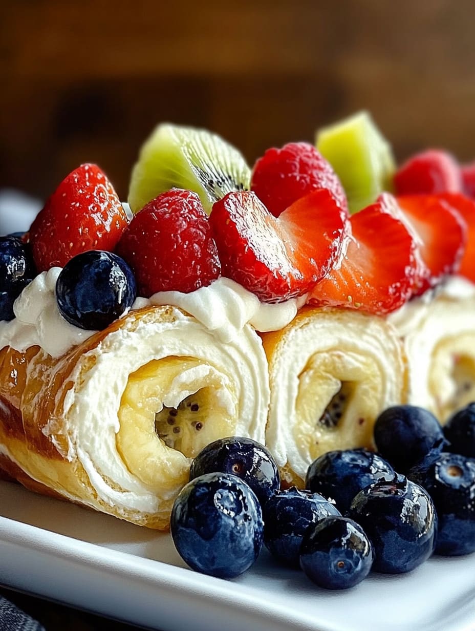 Cheesecake Fruit Salad Roll-Ups