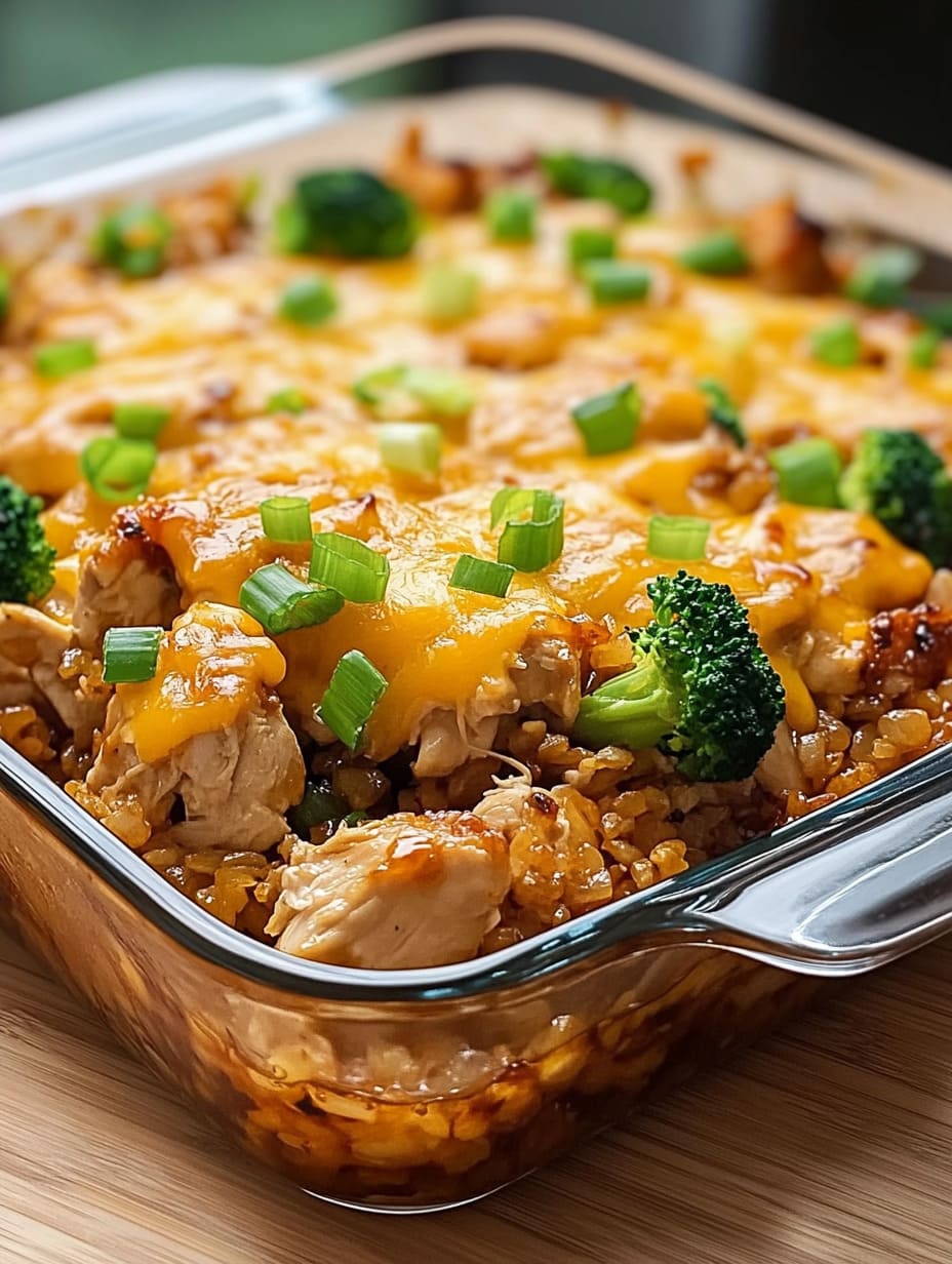 Cheesy Teriyaki Chicken Casserole