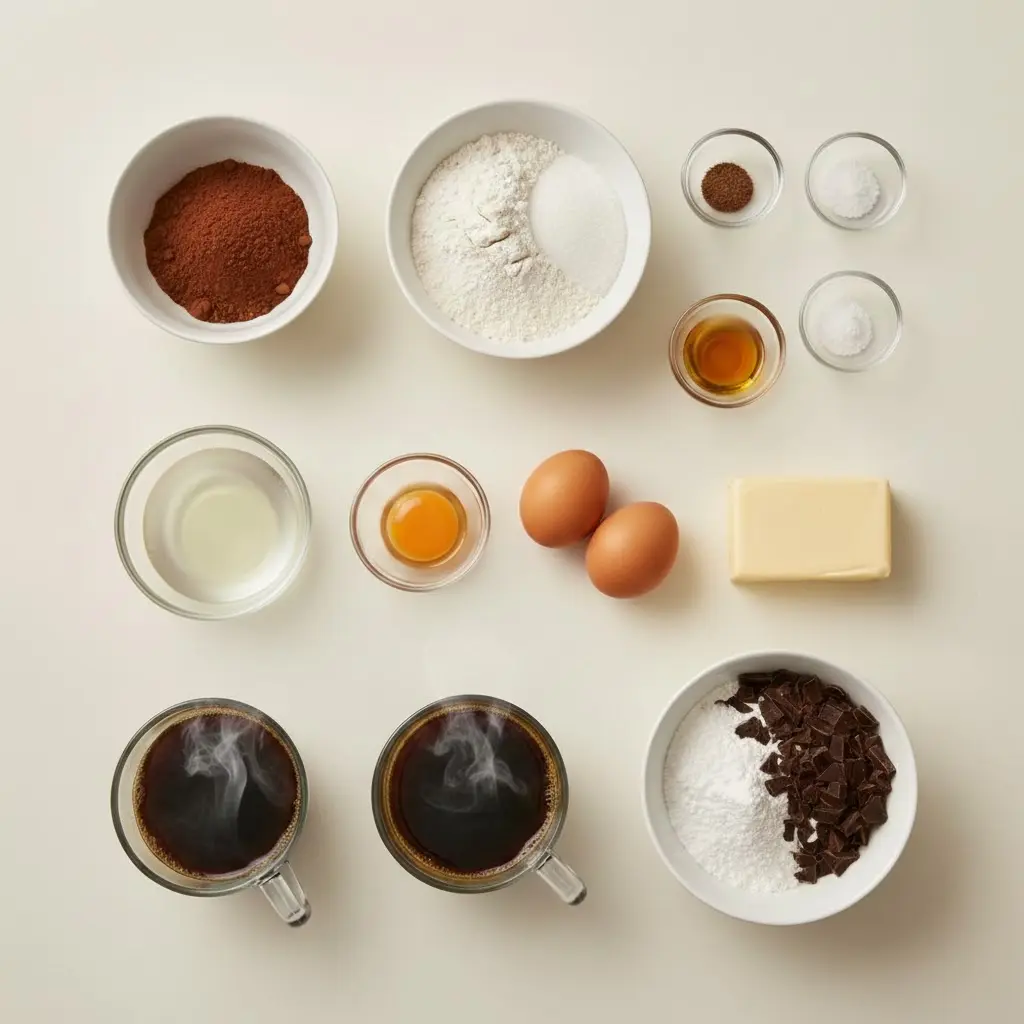 Chocolate Coffee Cake ingredients