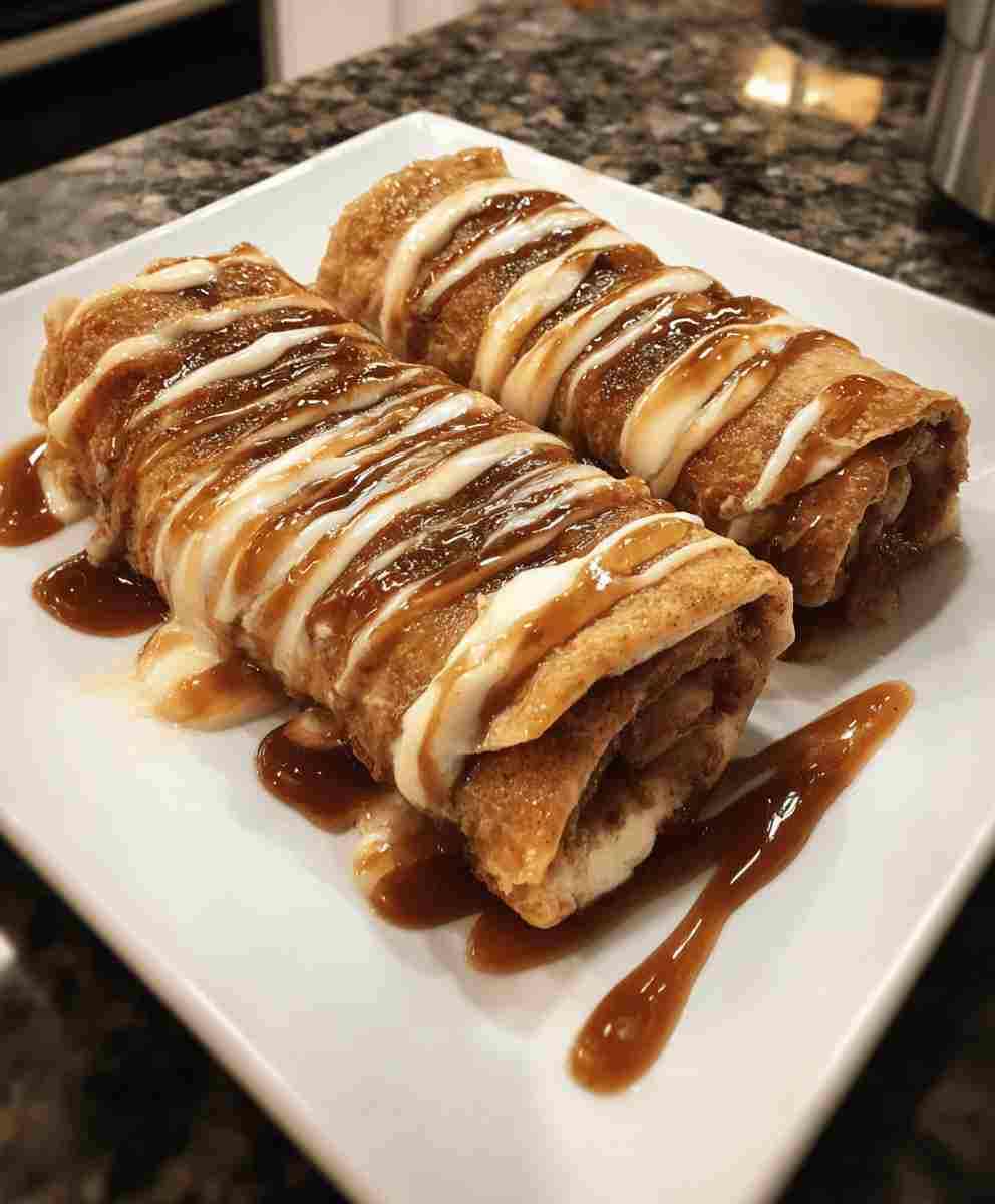 Cinnamon Roll Cheesecake Chimichangas