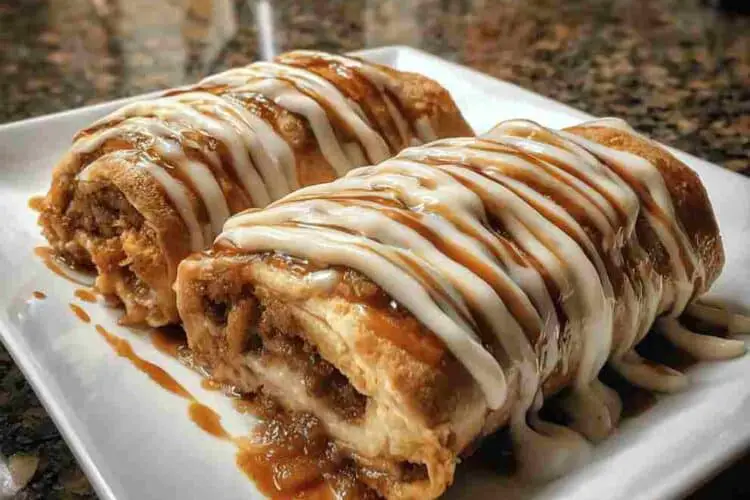 Cinnamon Roll Cheesecake Chimichangas