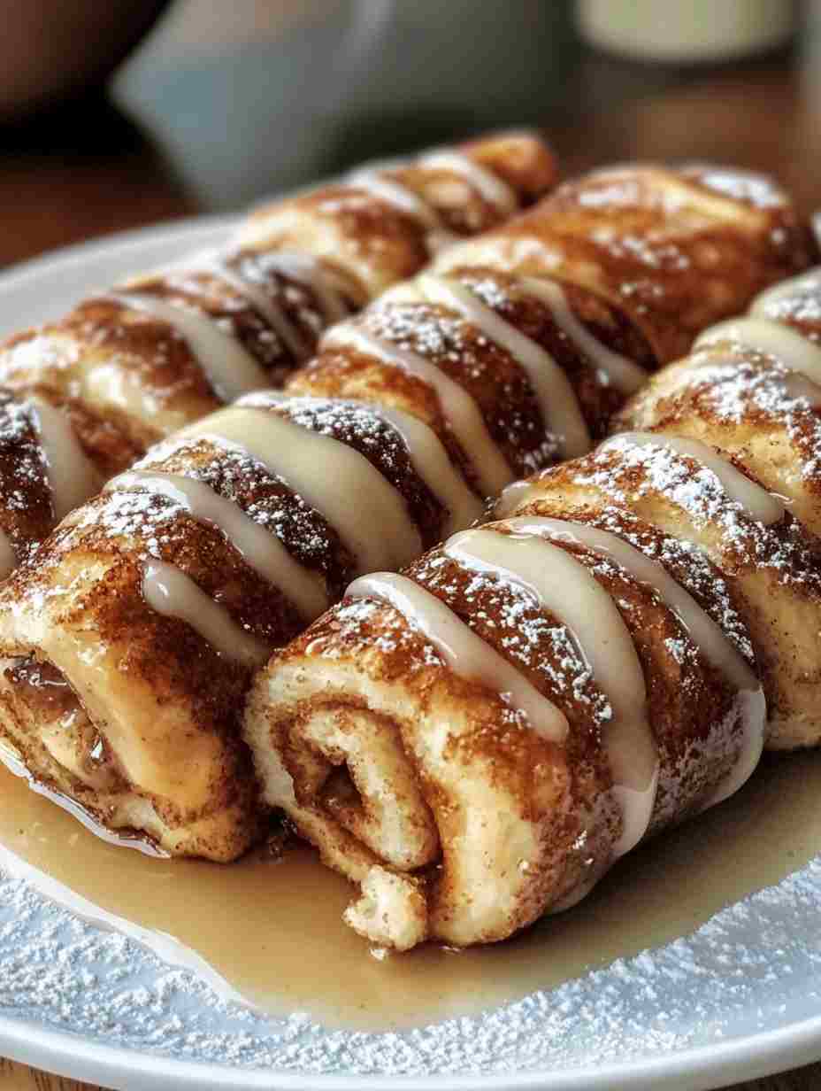 Cinnamon Roll French Toast Roll Ups