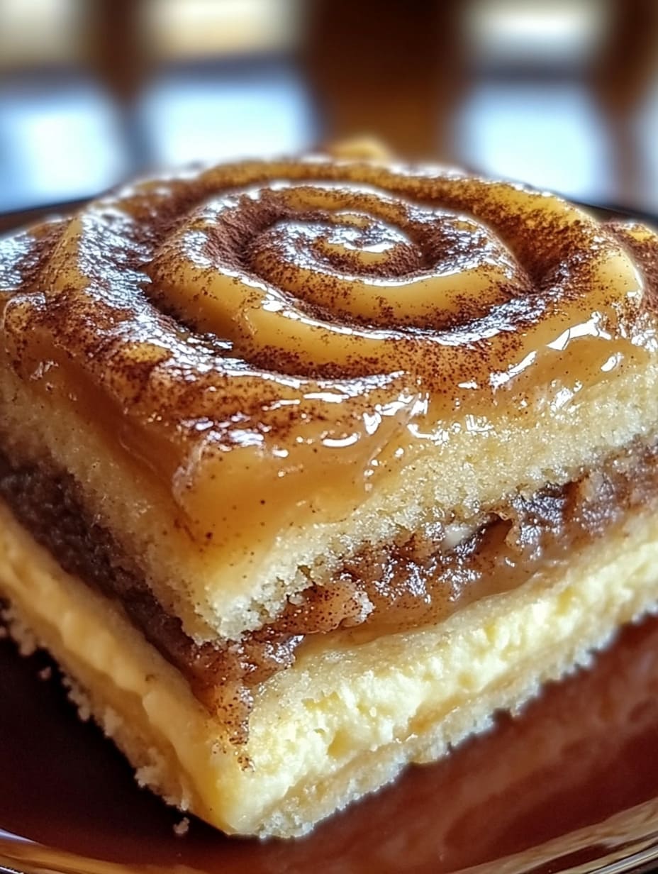 Cinnamon Roll Gooey Butter Cake
