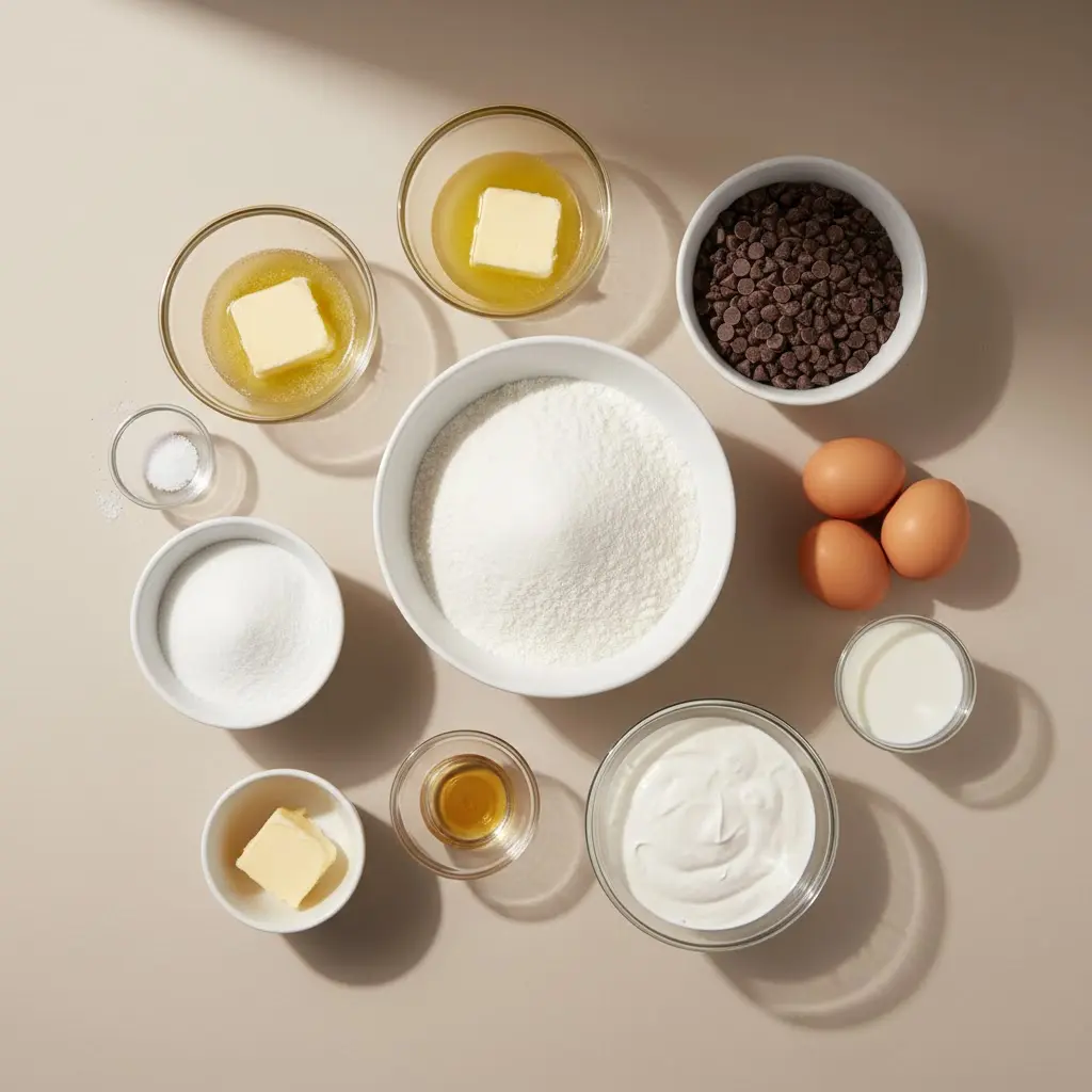 French Silk Pie Bars ingredients