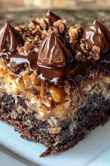 German Chocolate Poke Cake