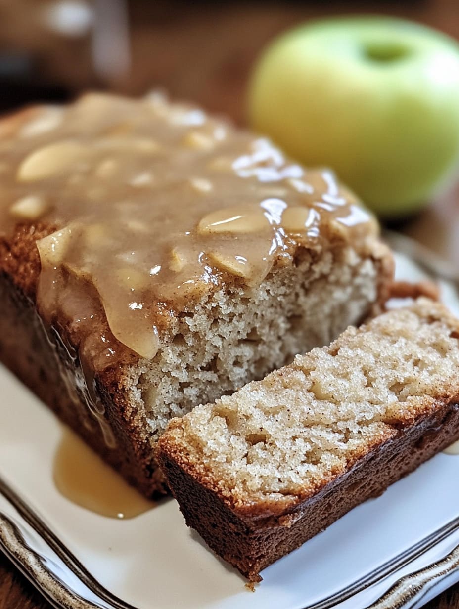 Glazed Apple Cinnamon Oatmeal Bread