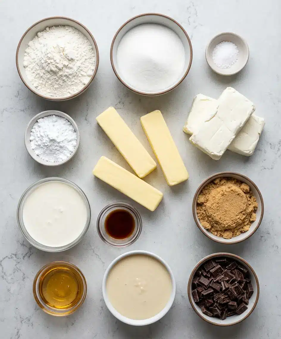 Heavenly Millionaire’s Cheesecake ingredients