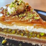 Honey Pistachio Baklava Cheesecake