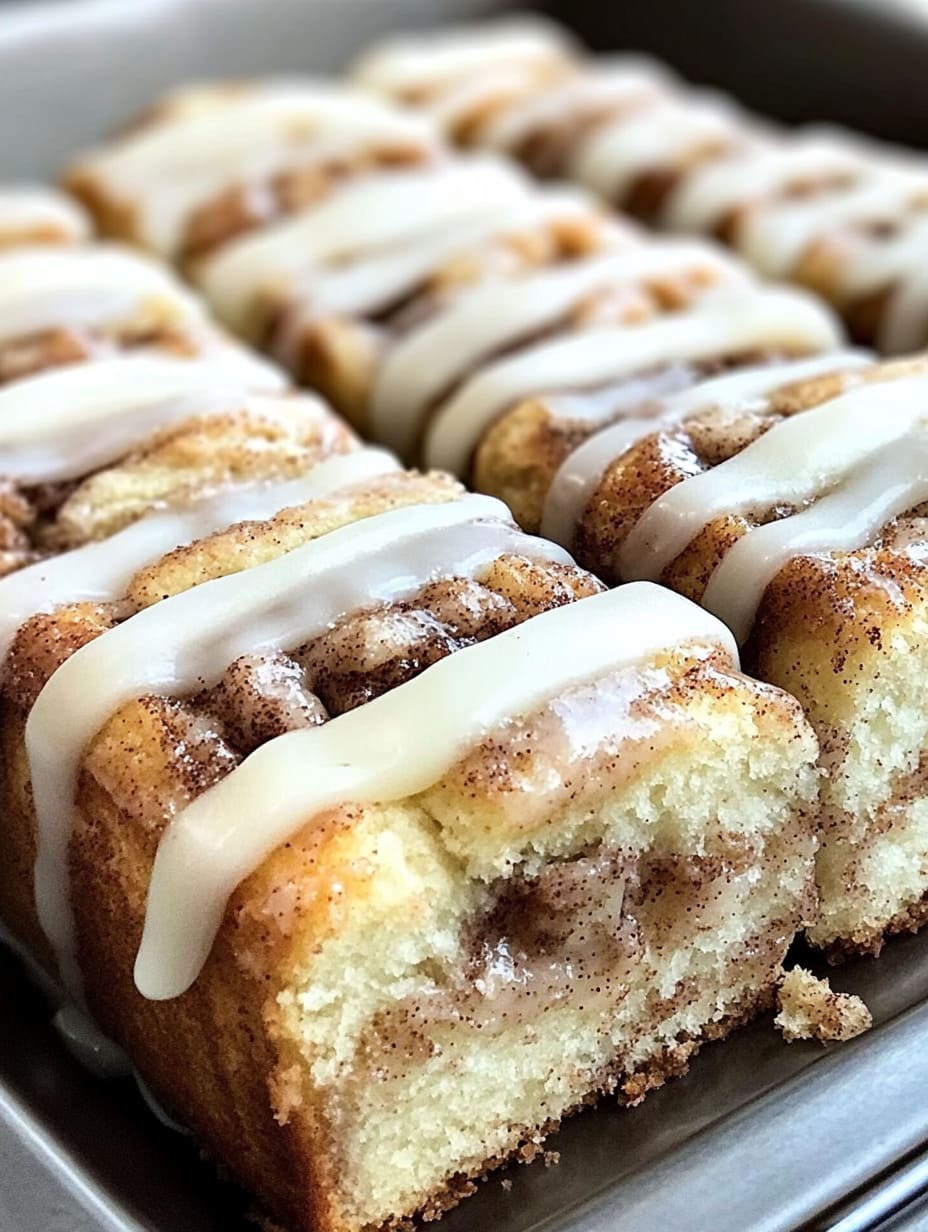 Iced Cinnamon Roll Cake