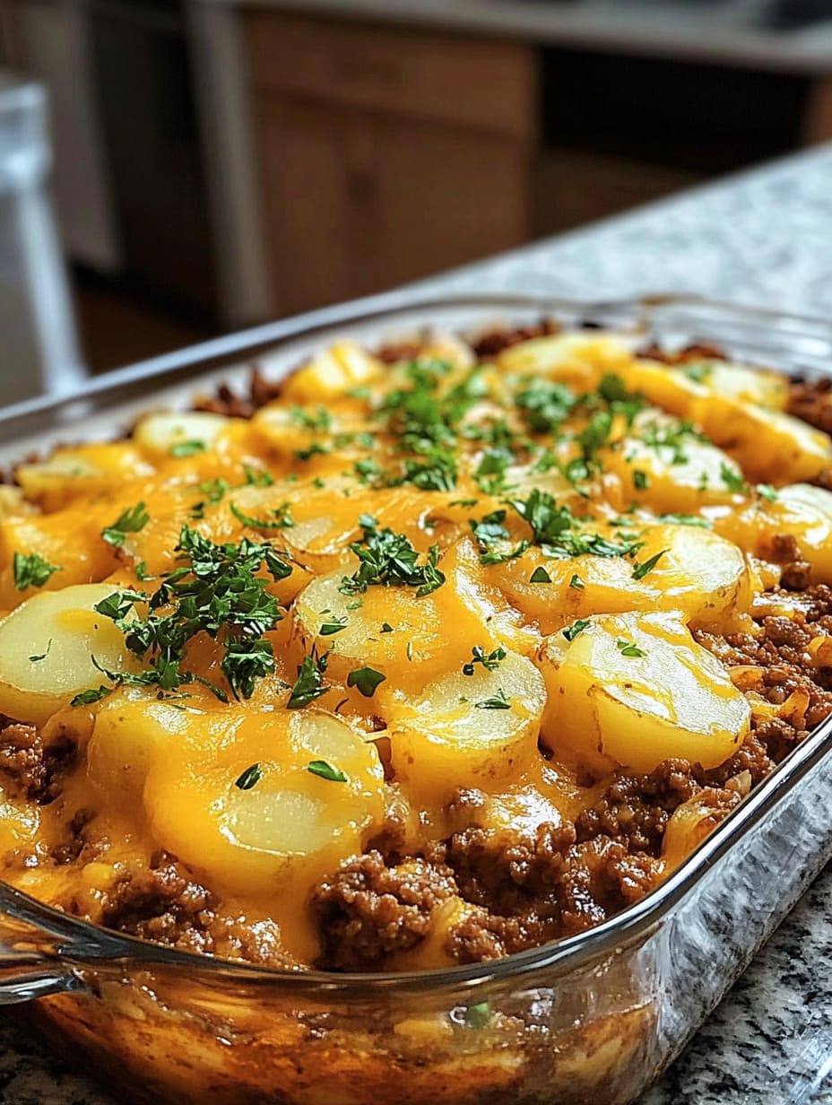 Loaded Ground Beef and Potatoes Skillet