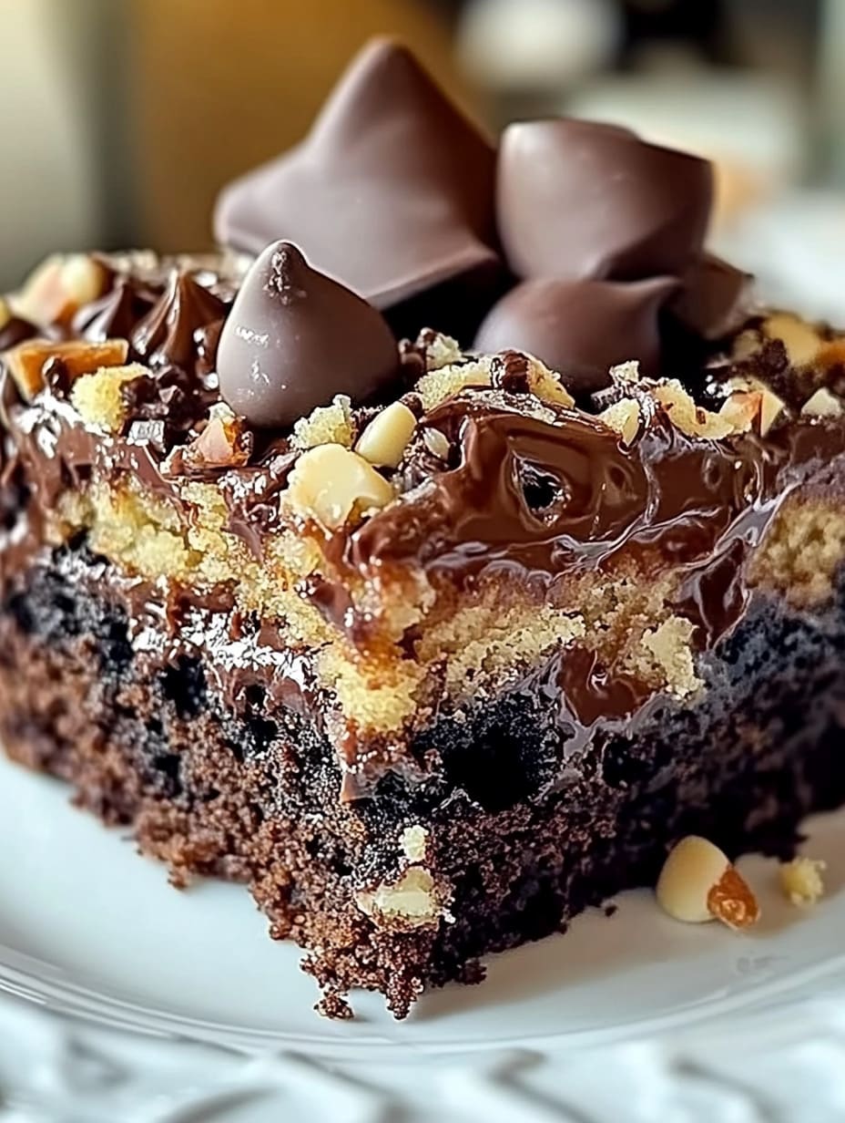 Luxurious German Chocolate Poke Cake