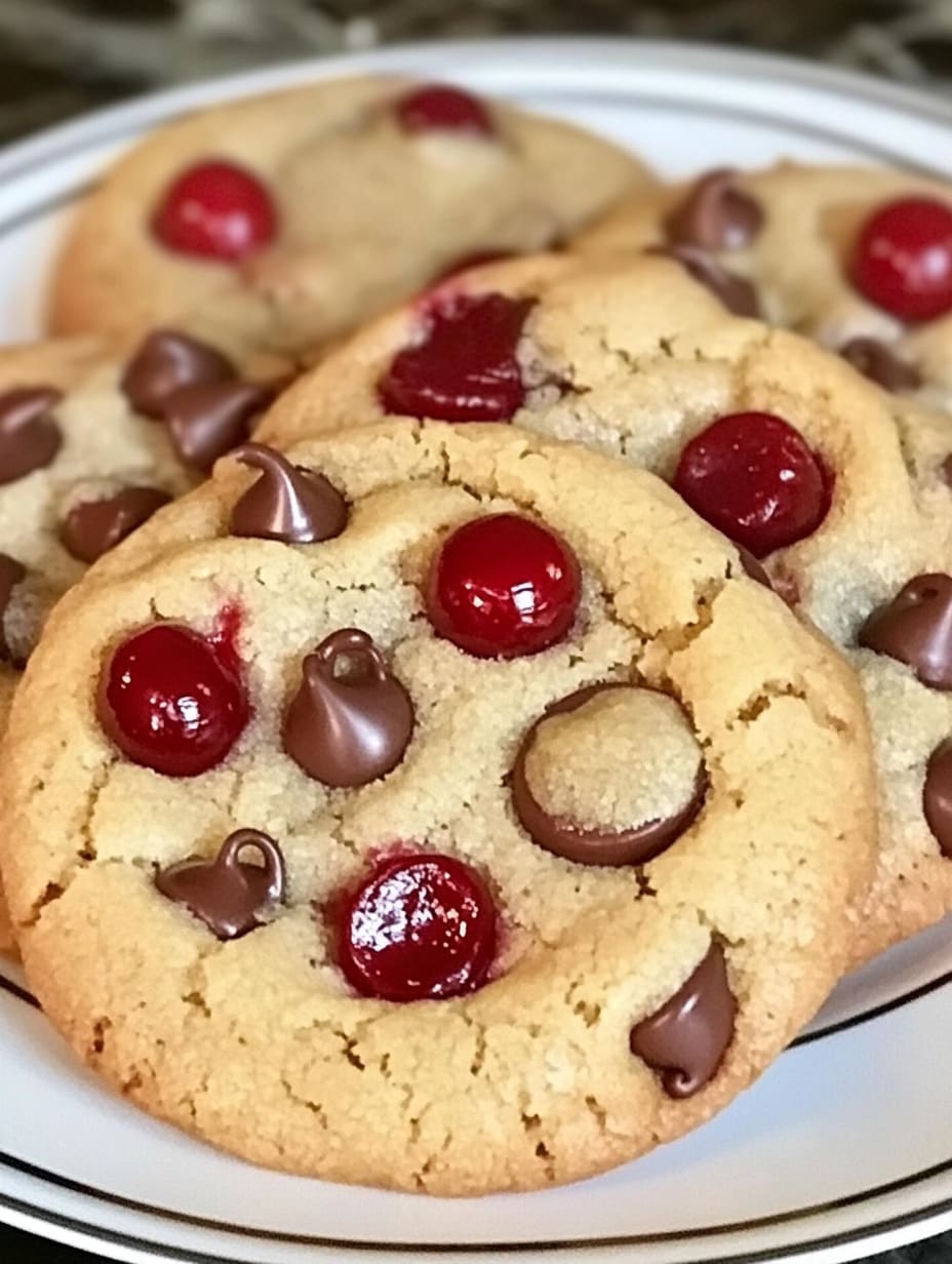 Maraschino Cherry Chocolate Chip Cookies
