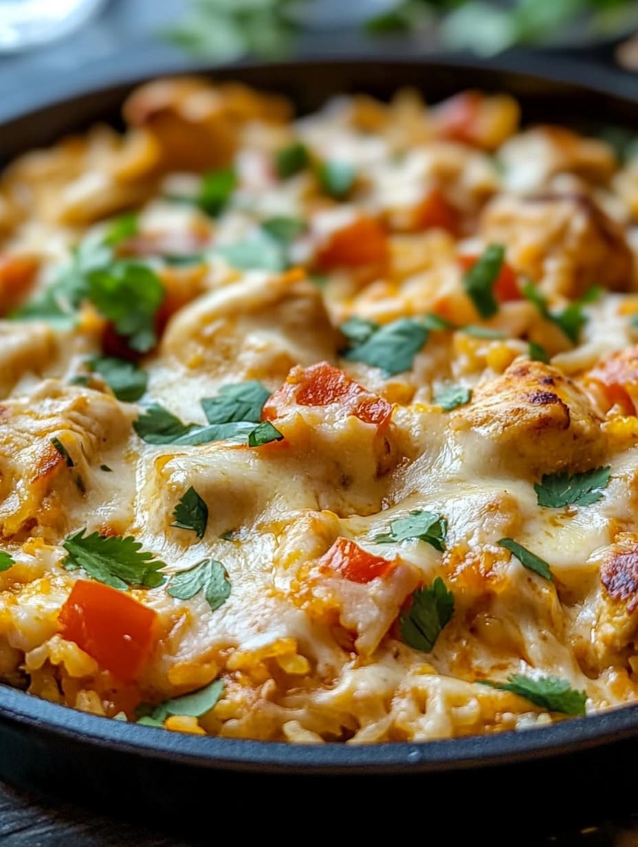 Mexican Queso Chicken and Rice