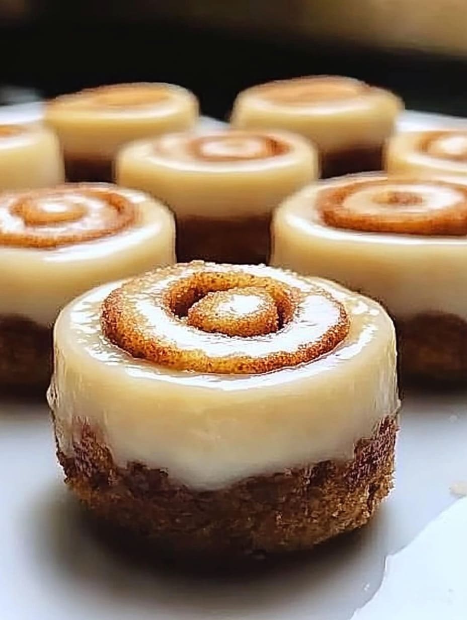 Mini Cinnamon Roll Cheesecakes