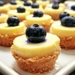 Mini Lemon Blueberry Cheesecakes