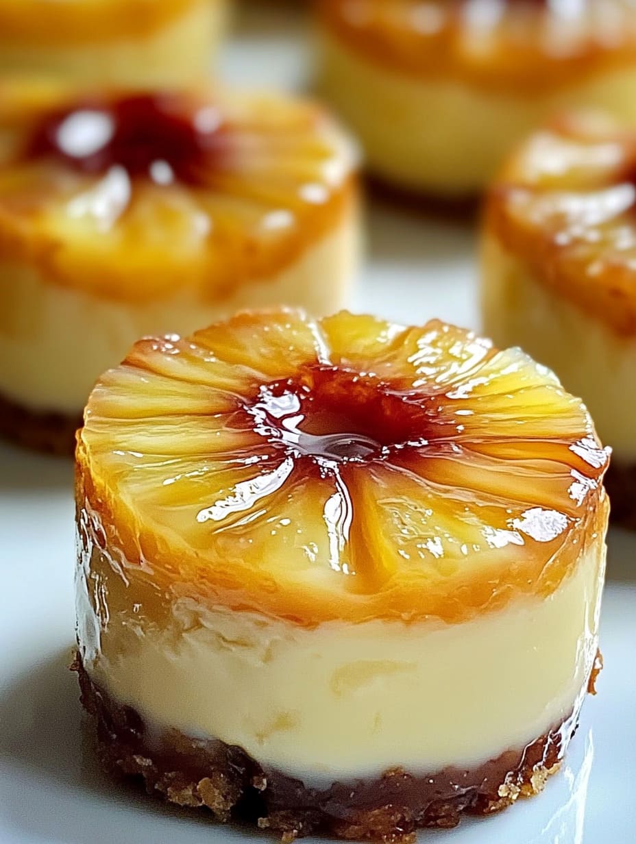 Mini Pineapple Upside-Down Cheesecakes